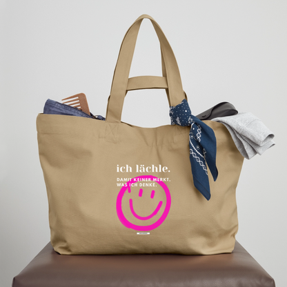 Große Shopping Bag True Talk „Ich lächle“ #158 - Karamell 