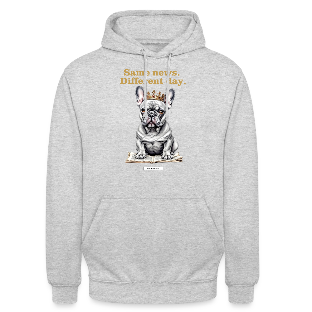 DOG ROYAL #1 Unisex Hoodie - Hellgrau meliert