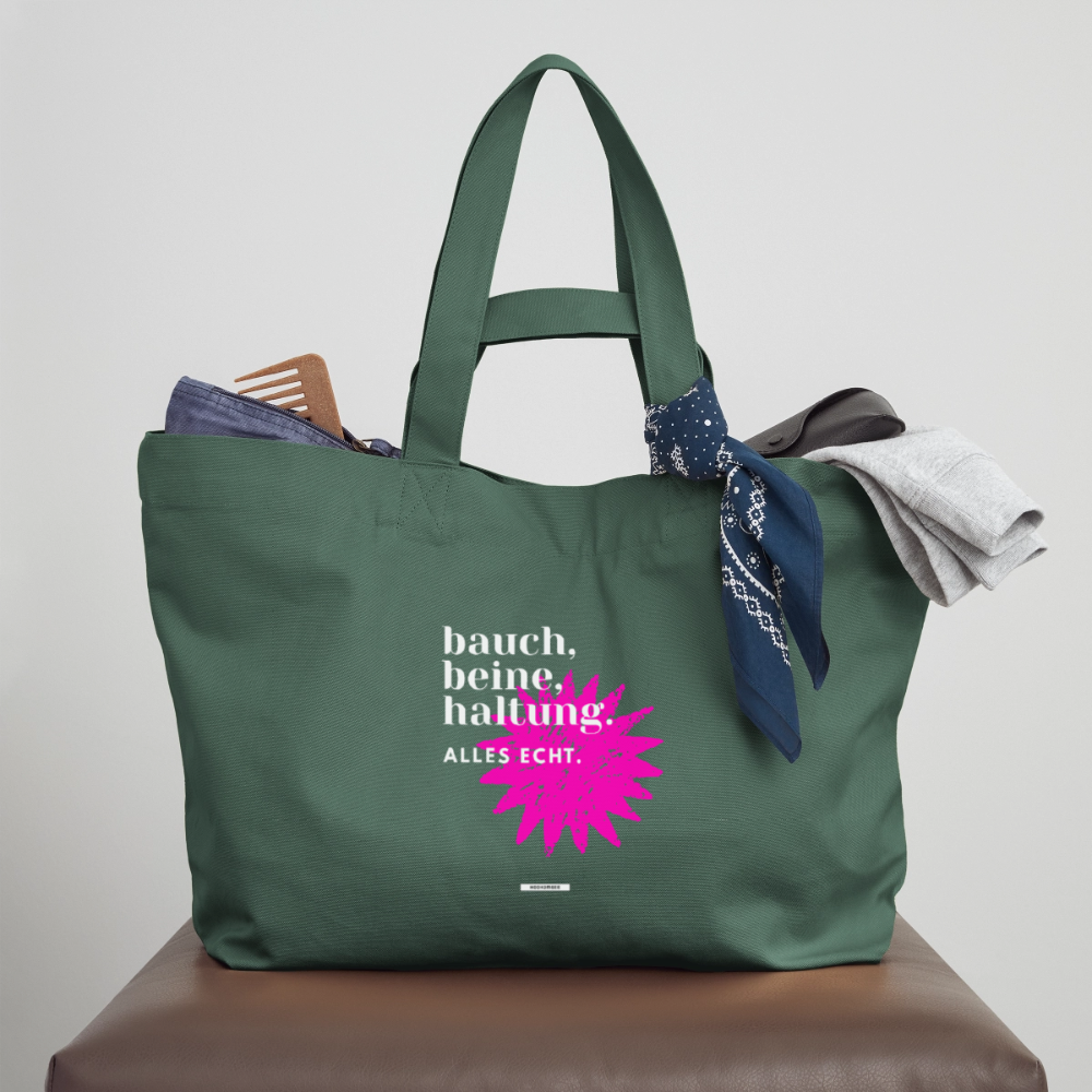 Große Shopping Bag True Talk „Bauch. Beine. Haltung“ #160 - Tiefes Teal 