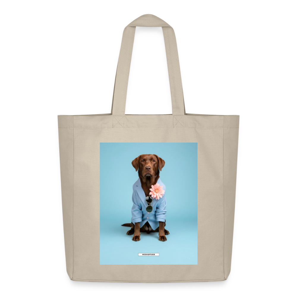 Große Shopping Bag Styled Dogs – Labrador - Cremebeige