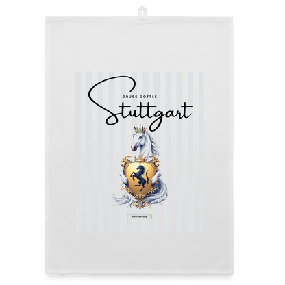 CITY STUTTGART Organic Geschirrtuch / Stoffserviette - Weiß