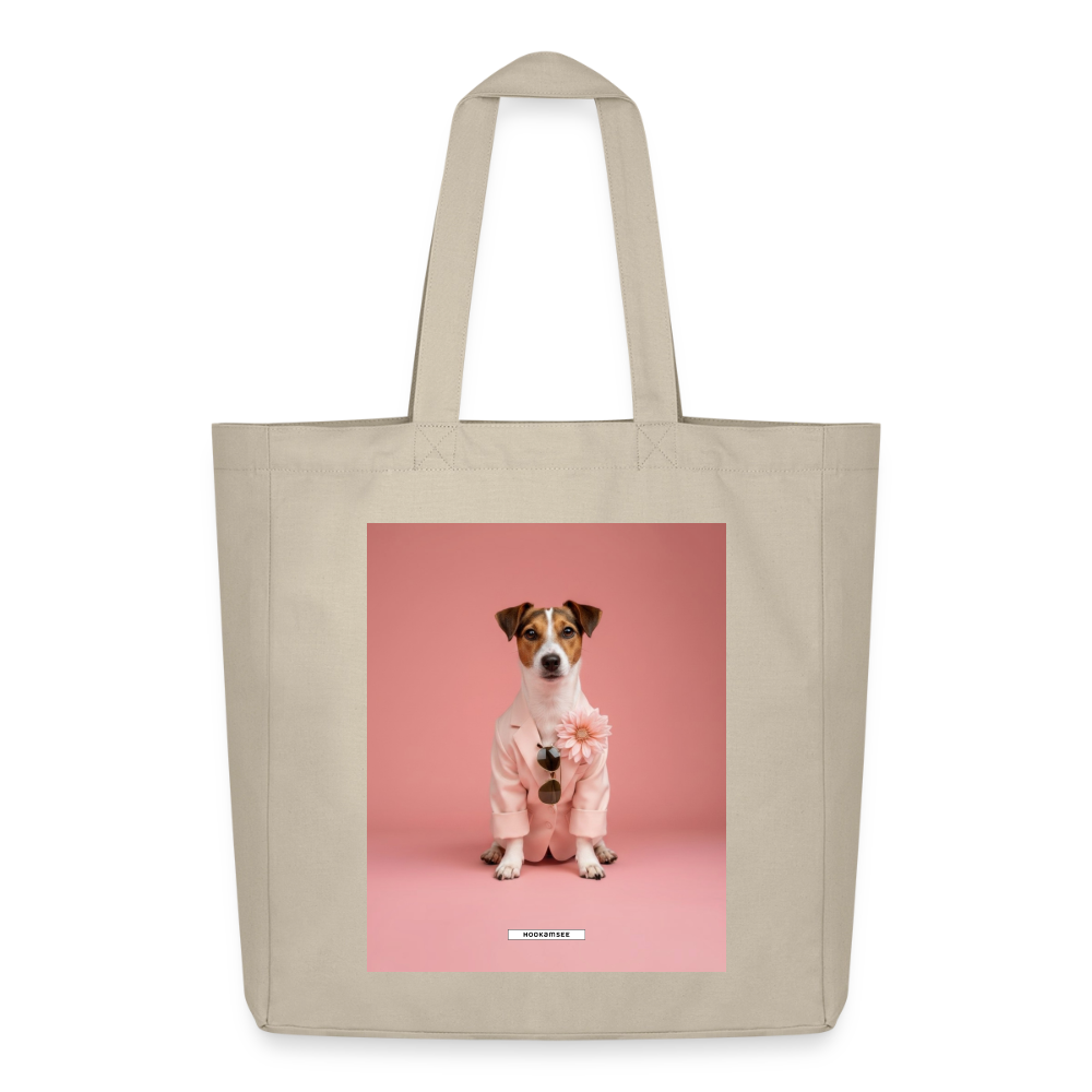 Große Shopping Bag Styled Dogs – Jack Rusell Terrier - Cremebeige