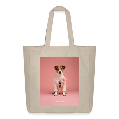 Große Shopping Bag Styled Dogs – Jack Rusell Terrier - Cremebeige
