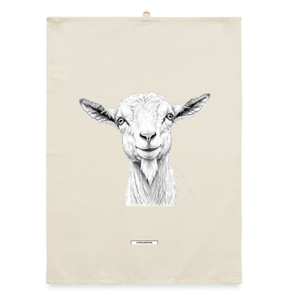 FAUNA ZIEGE Organic Geschirrtuch / Stoffserviette - Natur