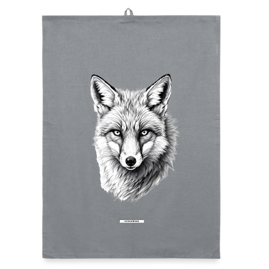 FAUNA FUCHS Organic Geschirrtuch / Stoffserviette - Grau