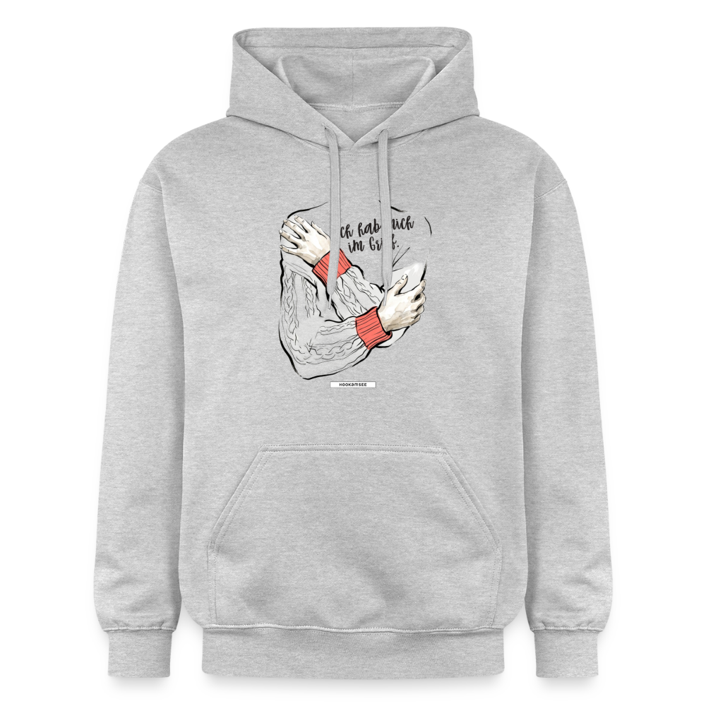 Hoodie Ich hab mich im Griff - Hellgrau meliert