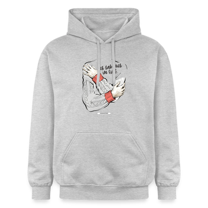 Hoodie Ich hab mich im Griff - Hellgrau meliert