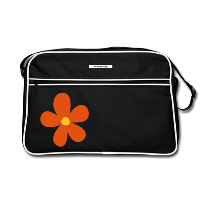 Retro Bag – Flower Edition - Schwarz/Weiß