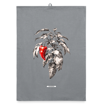 FLORA PAPRIKA Organic Geschirrtuch / Stoffserviette - Grau