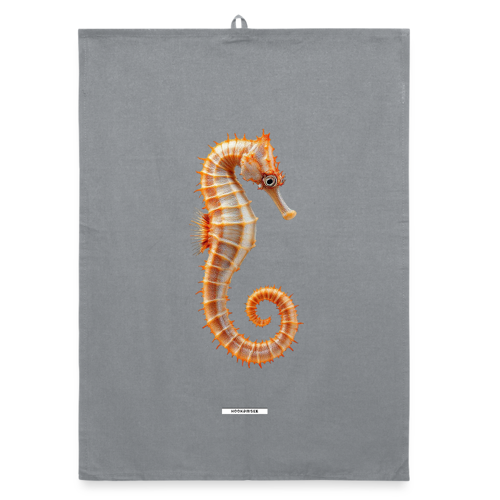 AQUA SEAHORSE SAND Organic Geschirrtuch / Stoffserviette - Grau