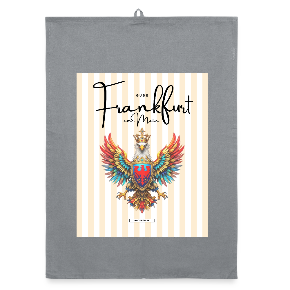 CITY FRANKFURT AM MAIN Organic Geschirrtuch / Stoffserviette - Grau