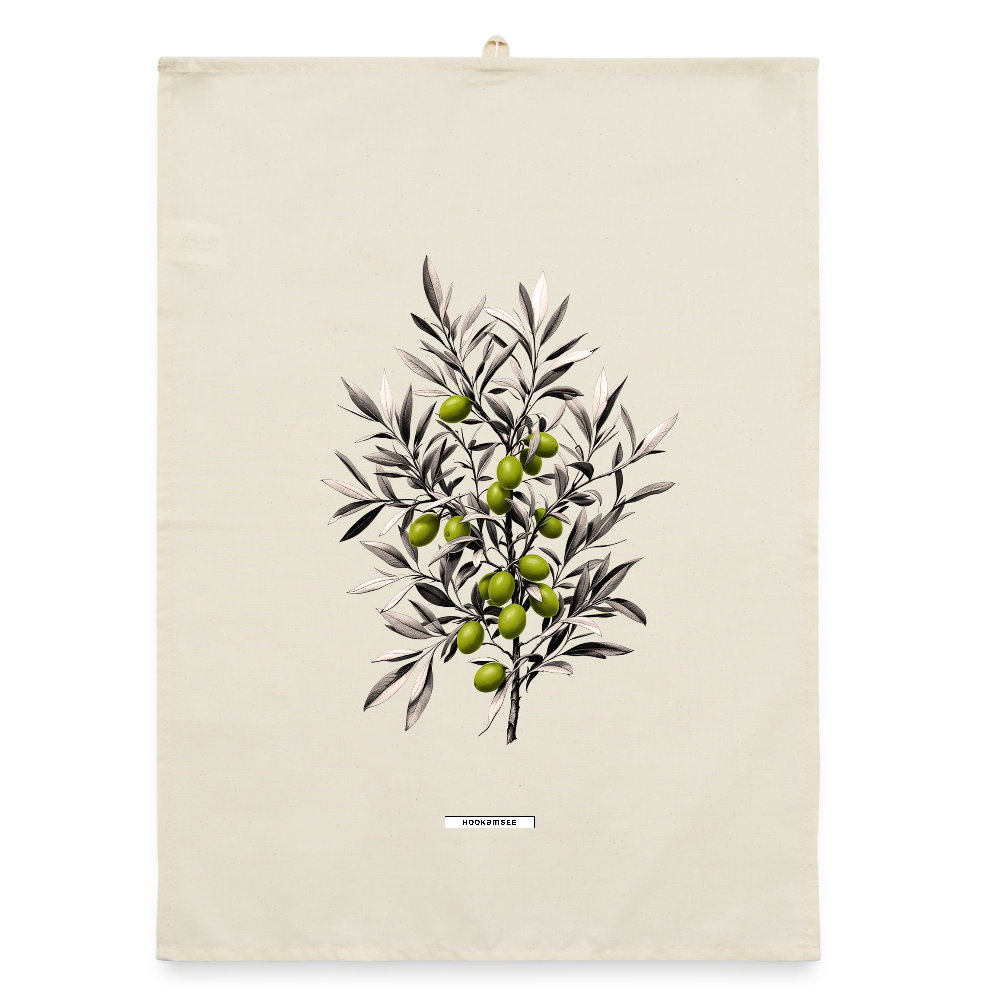 FLORA OLIVEN Organic Geschirrtuch / Stoffserviette - Natur