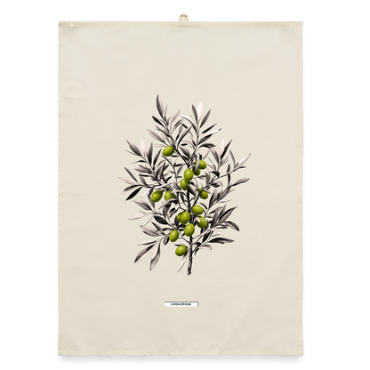 FLORA OLIVEN Organic Geschirrtuch / Stoffserviette - Natur