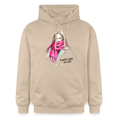 Hoodie Draußen grau. Ich nicht. - Sand