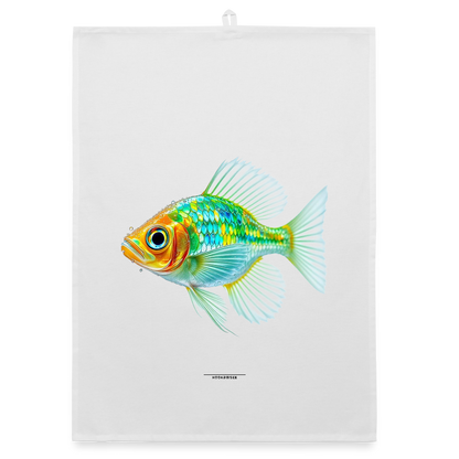 AQUA LIME REEF Organic Geschirrtuch / Stoffserviette - Weiß