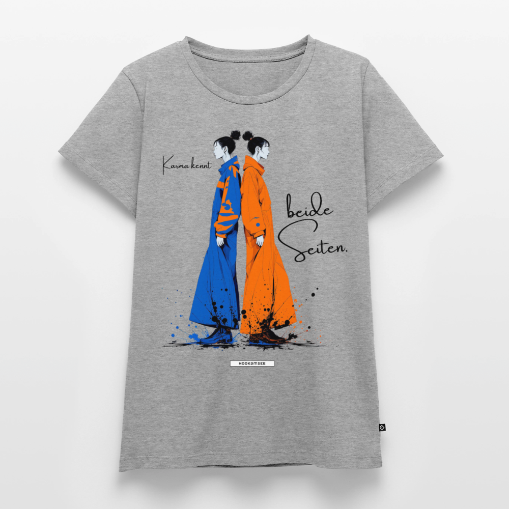 Shirt Karma kennt beide Seiten. - Grau meliert
