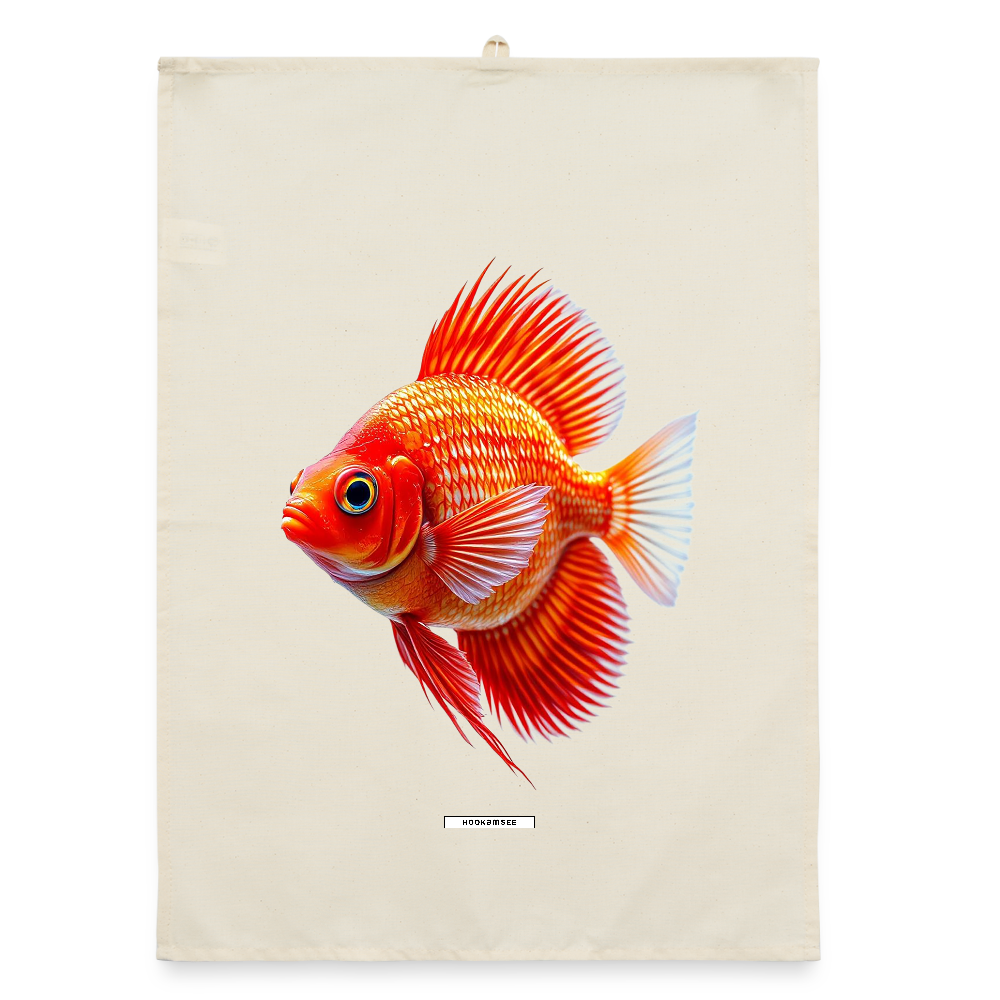 AQUA SUNSET CORAL Organic Geschirrtuch / Stoffserviette - Natur