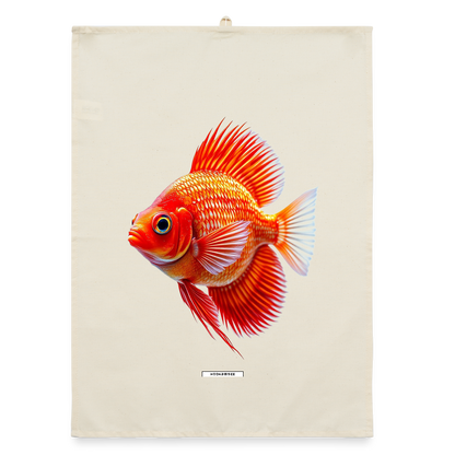 AQUA SUNSET CORAL Organic Geschirrtuch / Stoffserviette - Natur