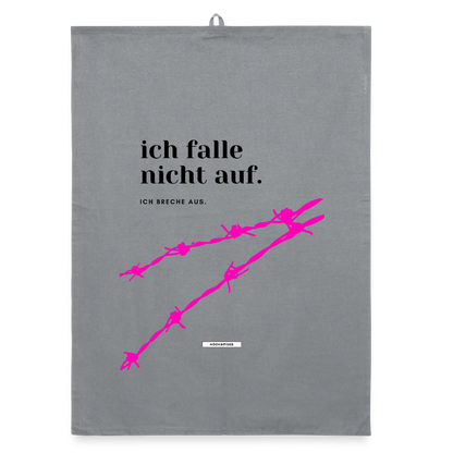 TRUE TALK #1 Organic Geschirrtuch / Stoffserviette - Grau