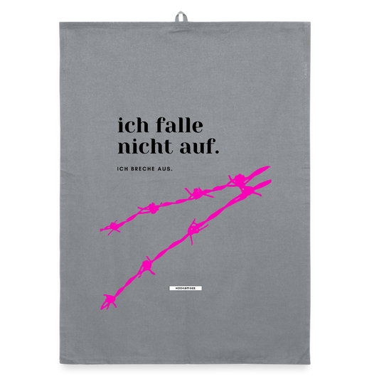 TRUE TALK #1 Organic Geschirrtuch / Stoffserviette - Grau