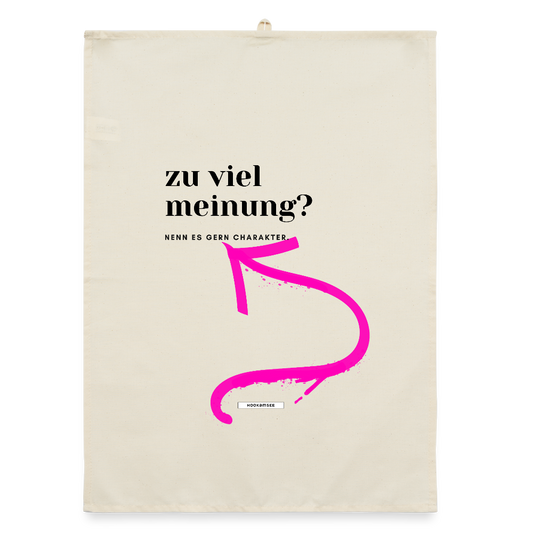 TRUE TALK #5 Organic Geschirrtuch / Stoffserviette - Natur