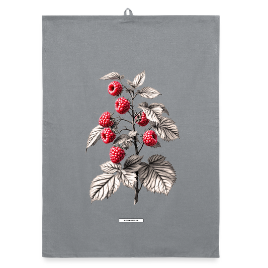 FLORA HIMBEEREN Organic Geschirrtuch / Stoffserviette - Grau