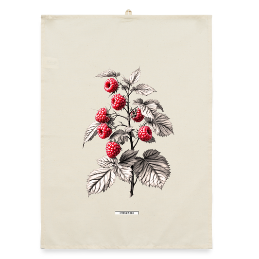 FLORA HIMBEEREN Organic Geschirrtuch / Stoffserviette - Natur