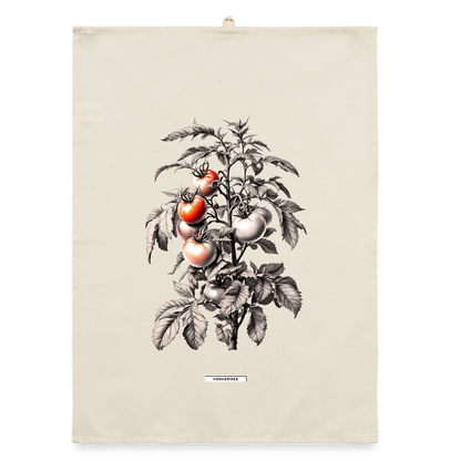 FLORA TOMATEN Organic Geschirrtuch / Stoffserviette - Natur