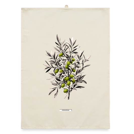 FLORA OLIVEN Organic Geschirrtuch / Stoffserviette - Natur
