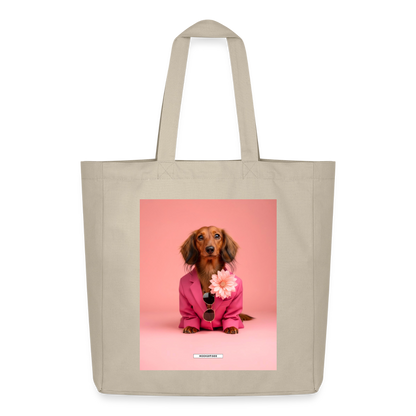 Große Shopping Bag Styled Dogs – Dackel - Cremebeige