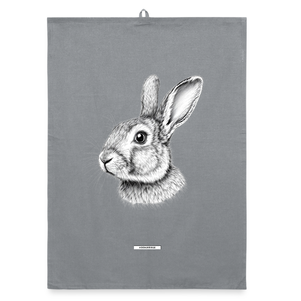 FAUNA HASE Organic Geschirrtuch / Stoffserviette - Grau