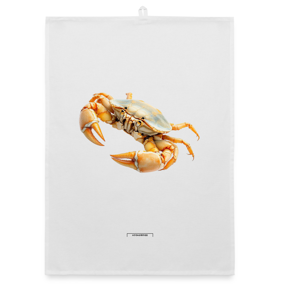 AQUA SAND CRAB Organic Geschirrtuch / Stoffserviette - Weiß