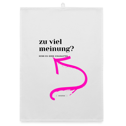 TRUE TALK #5 Organic Geschirrtuch / Stoffserviette - Weiß