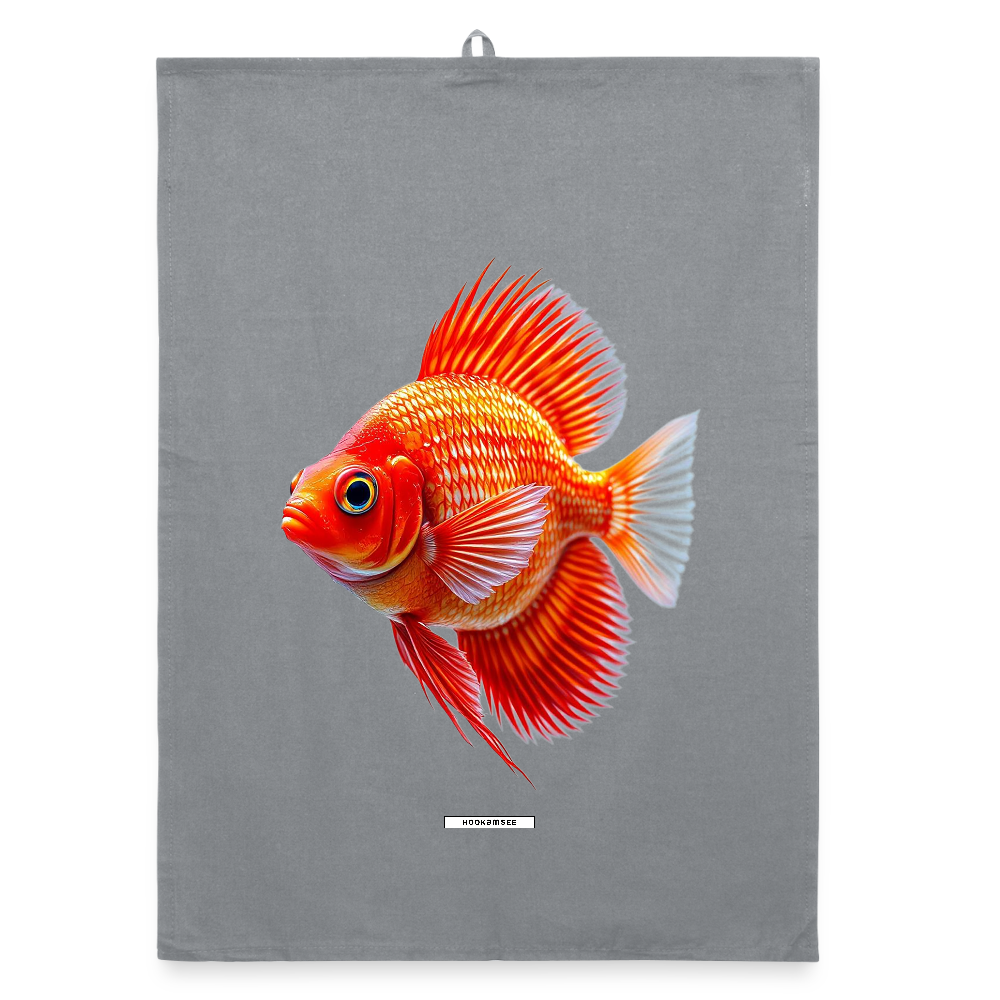 AQUA SUNSET CORAL Organic Geschirrtuch / Stoffserviette - Grau