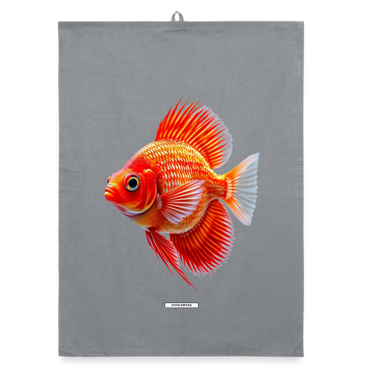 AQUA SUNSET CORAL Organic Geschirrtuch / Stoffserviette - Grau