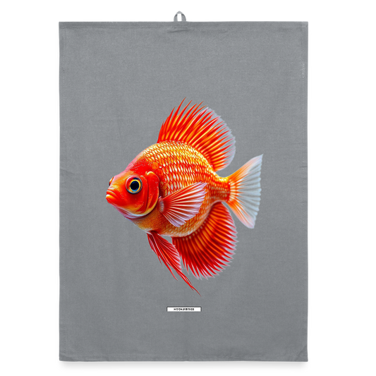 AQUA SUNSET CORAL Organic Geschirrtuch / Stoffserviette - Grau