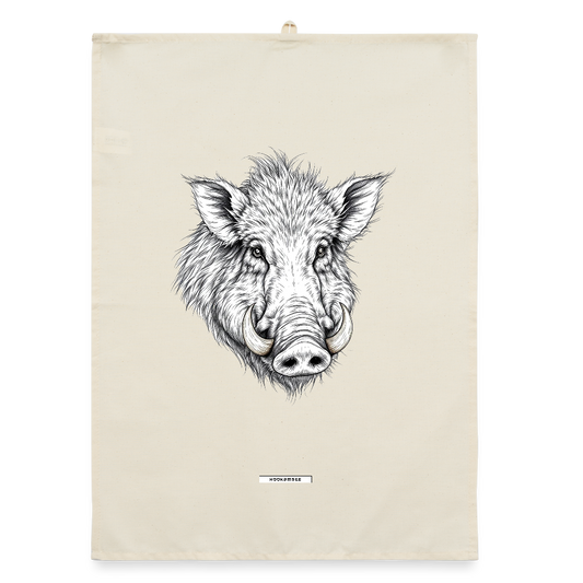 FAUNA WILDSCHWEIN Organic Geschirrtuch / Stoffserviette - Natur
