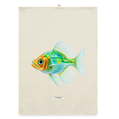 AQUA LIME REEF Organic Geschirrtuch / Stoffserviette - Natur