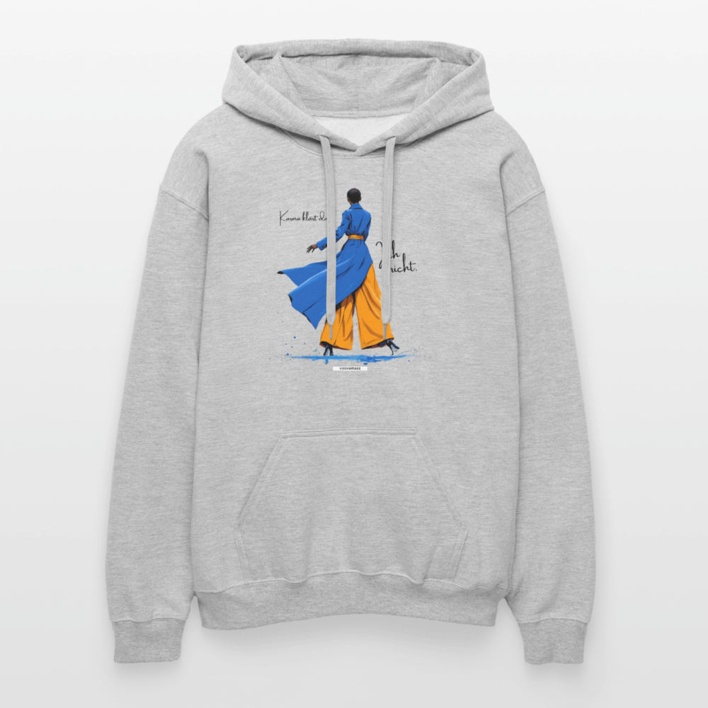 Hoodie Karma klärt das. Ich nicht. - Hellgrau meliert