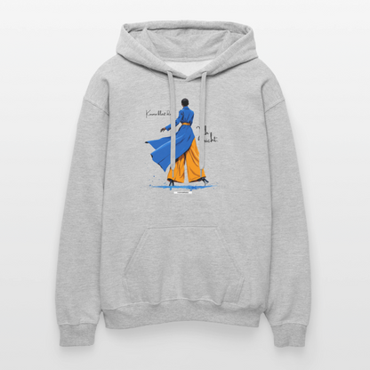 Hoodie Karma klärt das. Ich nicht. - Hellgrau meliert