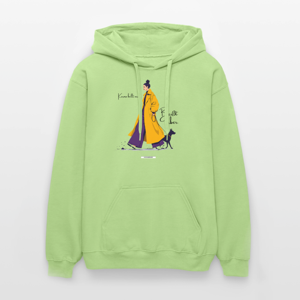 Hoodie Karma bellt nicht. Beißt aber. - Pistazie