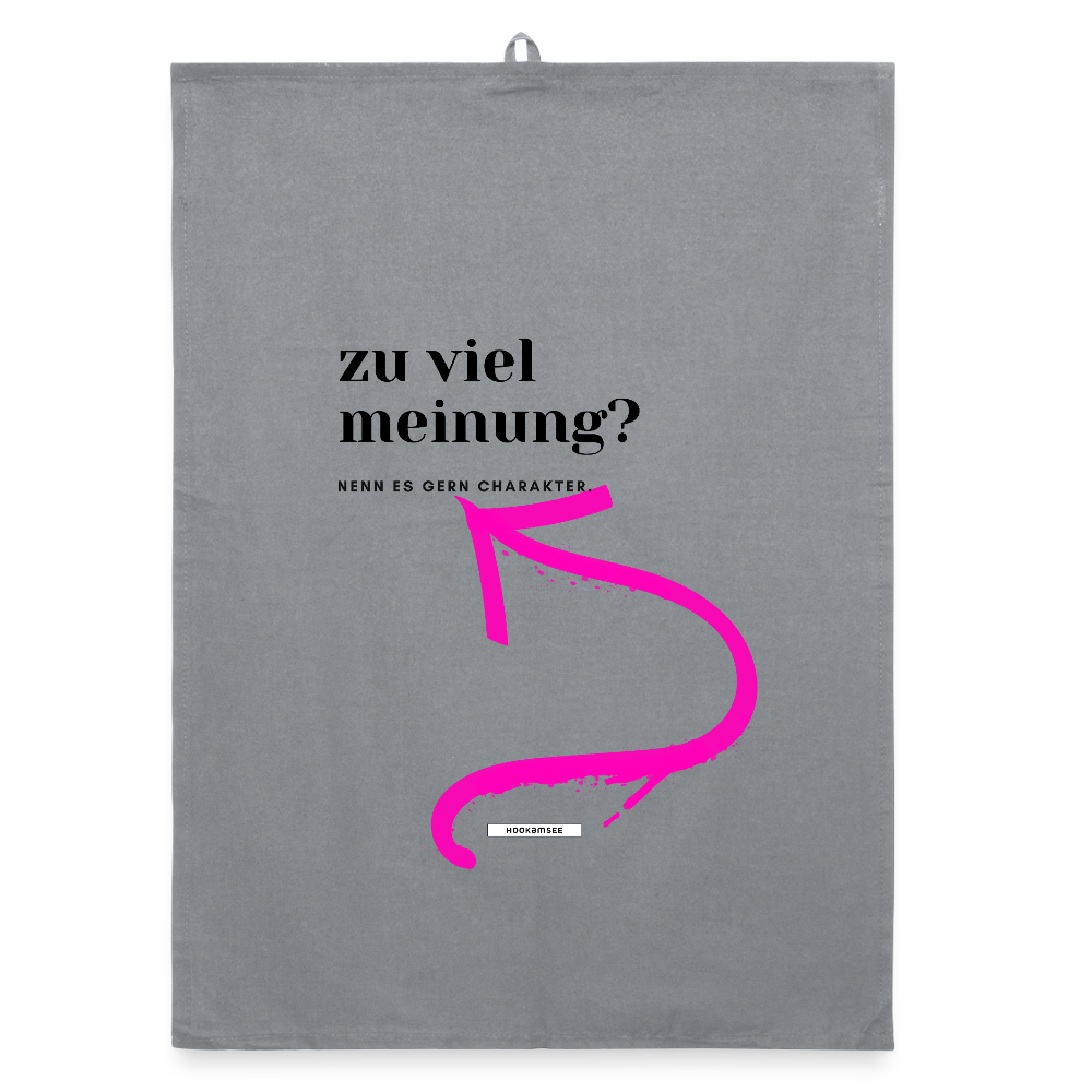 TRUE TALK #5 Organic Geschirrtuch / Stoffserviette - Grau