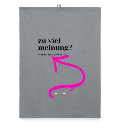 TRUE TALK #5 Organic Geschirrtuch / Stoffserviette - Grau