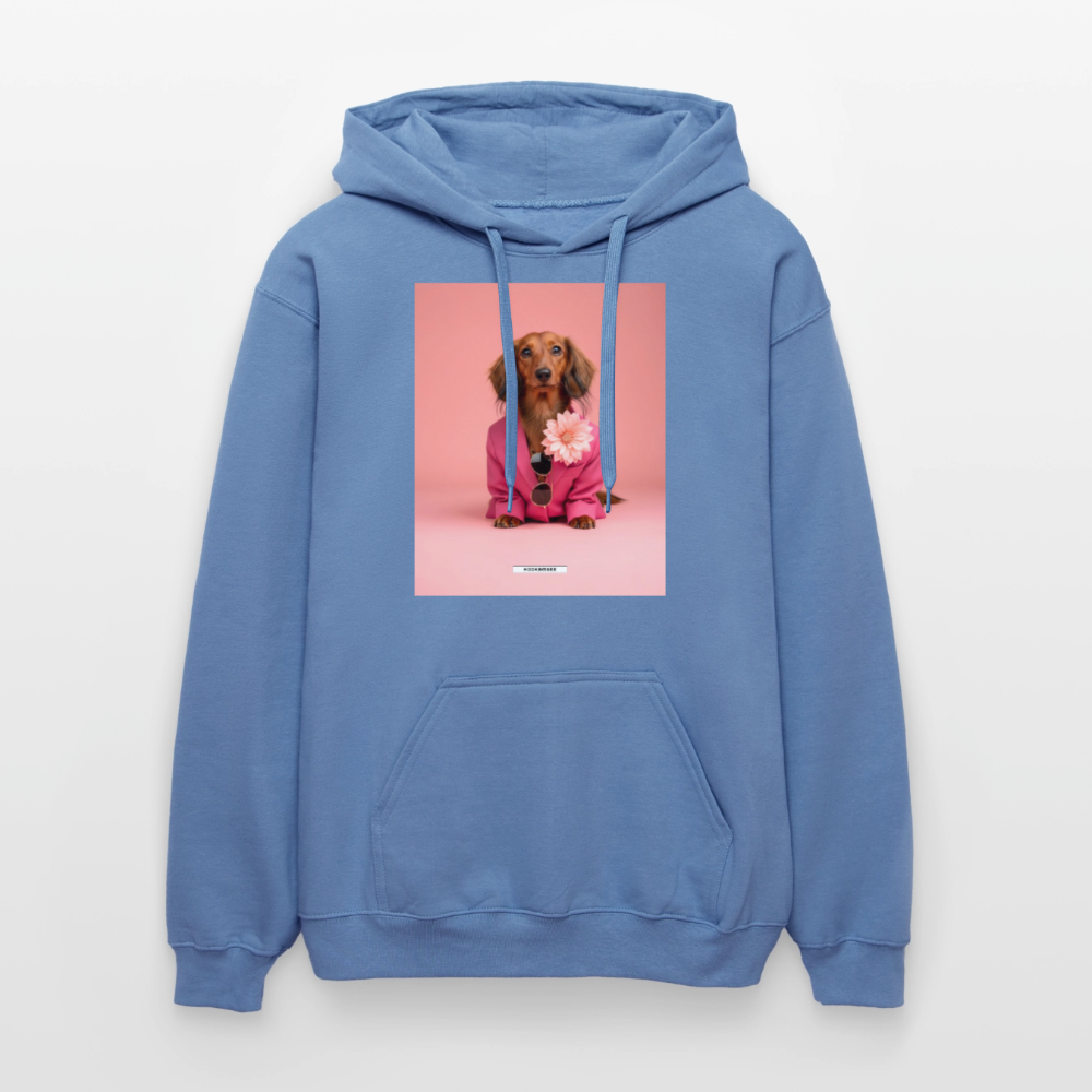 Hoodie „Styled Dogs – Dackel" - Carolina Blue