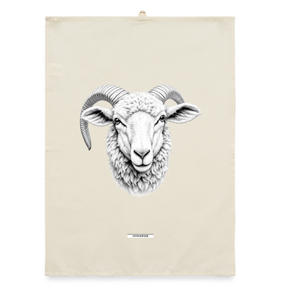 FAUNA SCHAF Organic Geschirrtuch / Stoffserviette - Natur