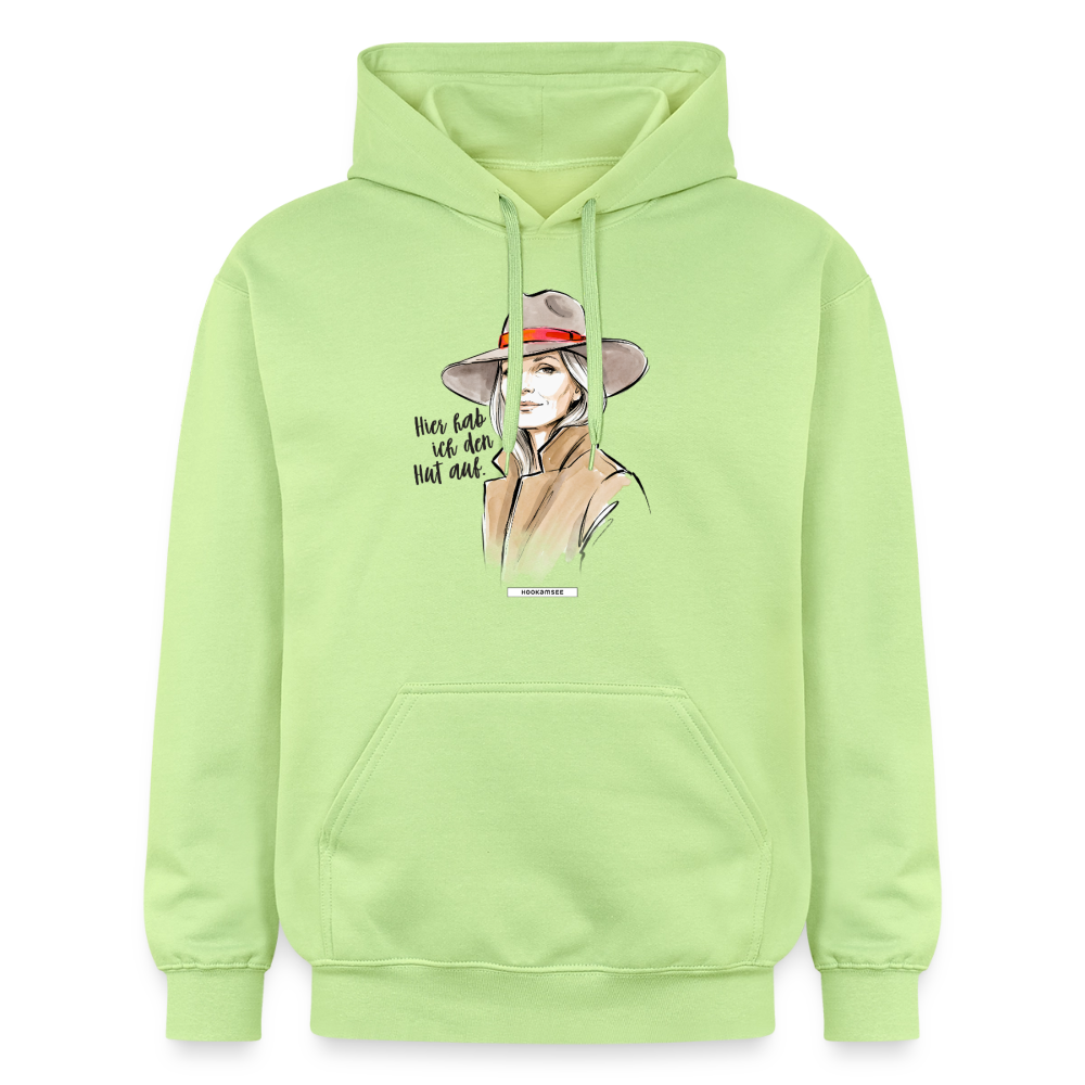 Hoodie Hier hab ich den Hut auf. - Pistazie
