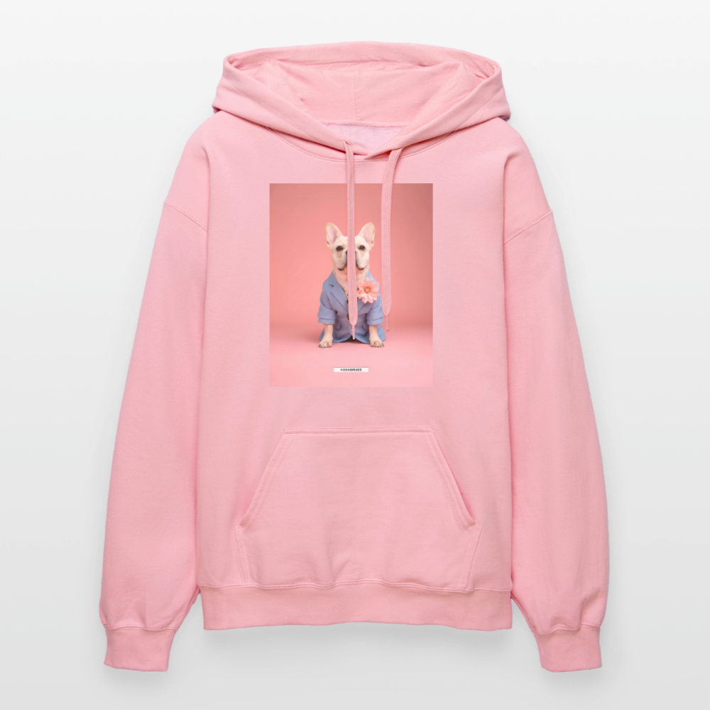 Hoodie „Styled Dogs – Frenchie" - Hellrosa