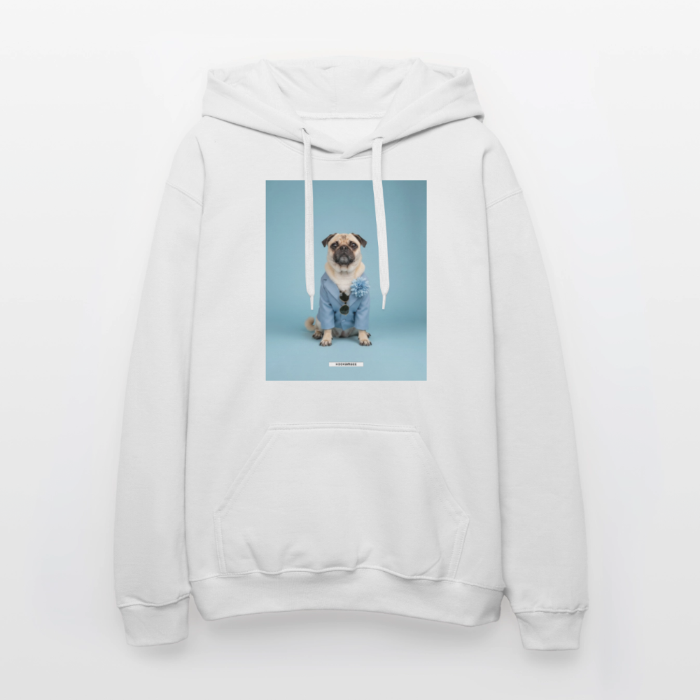 Hoodie „Styled Dogs – Mops" - Weiß