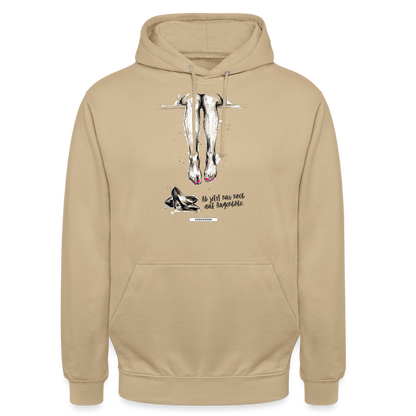 Hoodie Ab jetzt nur noch auf Augenhöhe - Beige
