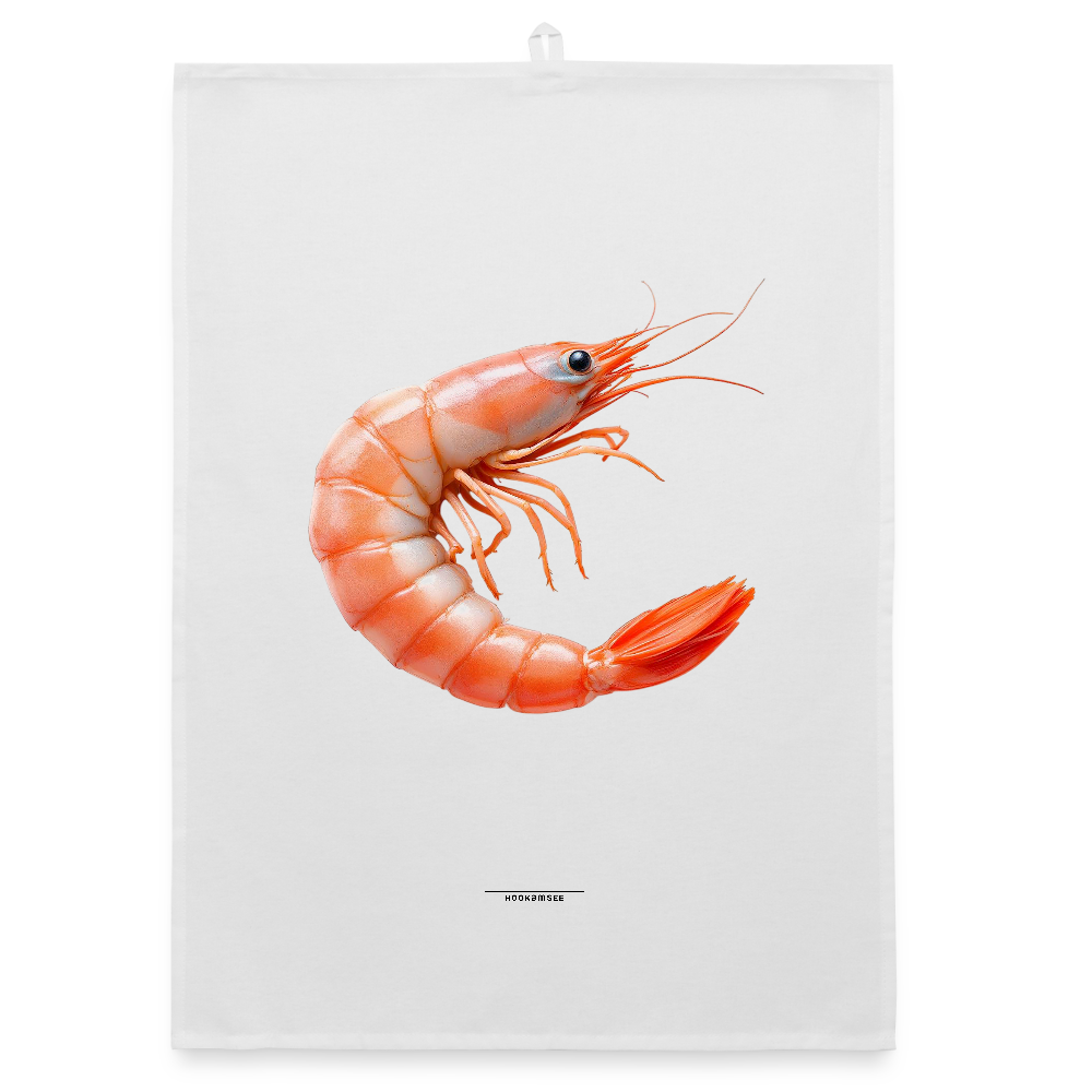 AQUA SHRIMP CORAL Organic Geschirrtuch / Stoffserviette - Weiß